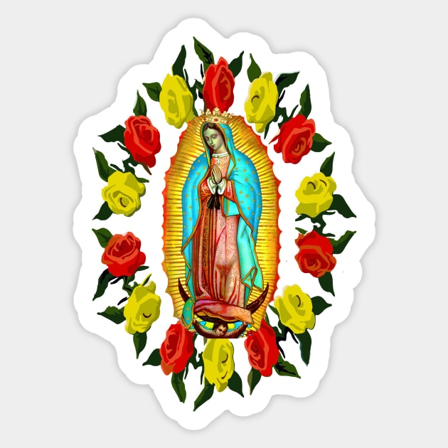 Our Lady of Guadalupe Virgin Mary Catholic Saint Sticker by hispanicworld